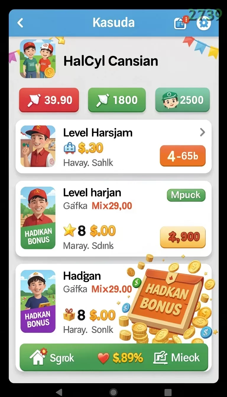 Cuplikan layar LEDAK388 — menu navigasi